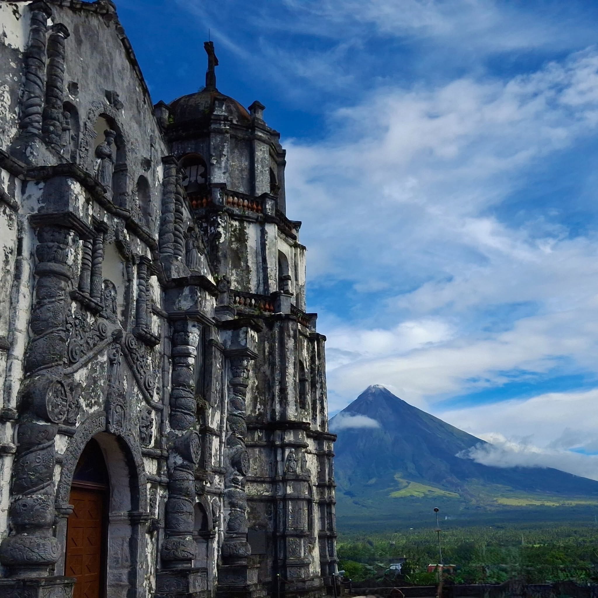 Mount Mayon viewed from Daraga Church