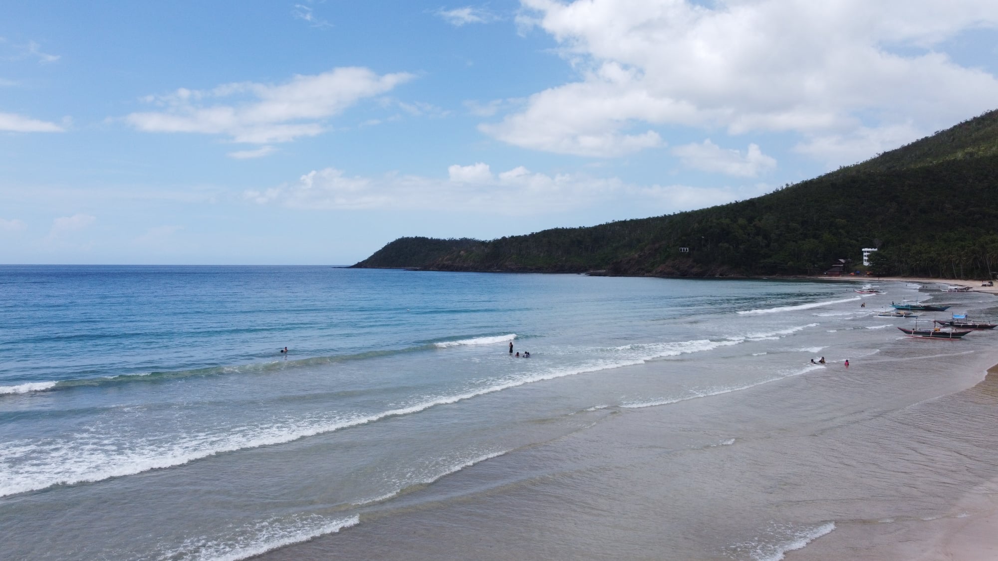 Nagtabon Beach view from a high vantage point