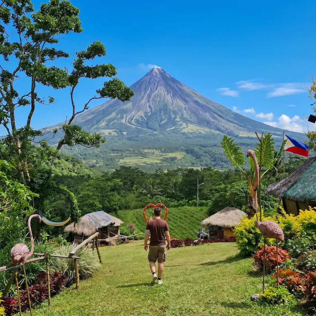Stunning view of Mount Mayon from Paayahayan sa Bulod in Ligao City
