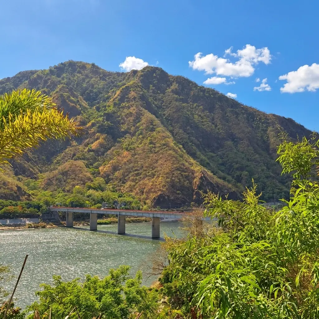 The iconic Banaoang Bridge stretching over the Abra River in Santa, Ilocos Sur